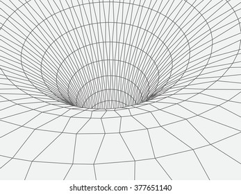 3D Wireframe Terrain (Wide Angle) | EPS10 Vector