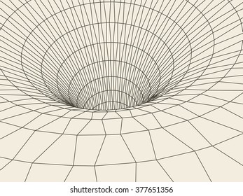 3D Wireframe Terrain (Wide Angle) | EPS10 Vector