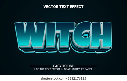 3d witch editable text effect