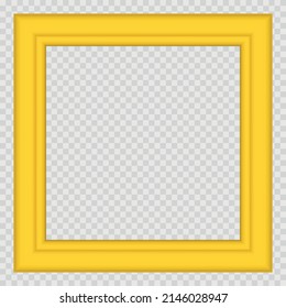 3D wood frame. Squared golden vintage textured wooden border. Vintage cover. Place for text. Vintage antique gold rectangular frames for paintings or photographs. Template vector illustration.