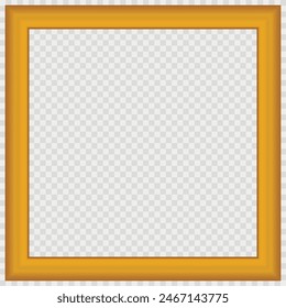 3D wood frame. Squared golden vintage textured wooden border. Vintage cover. Place for text. Vintage antique gold rectangular frames for paintings or photographs. Template vector illustration.