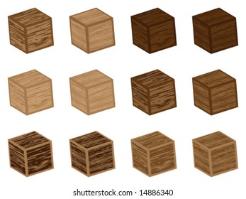 3d wooden cubes