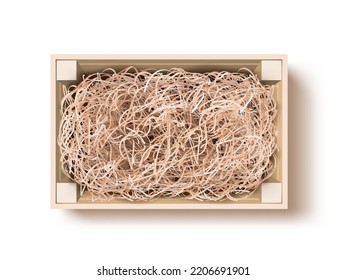 3D Wooden Eco Box For Fragile Gift. EPS10 Vector