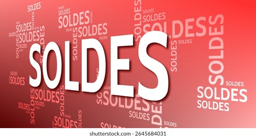 3D word cloud with the French words 