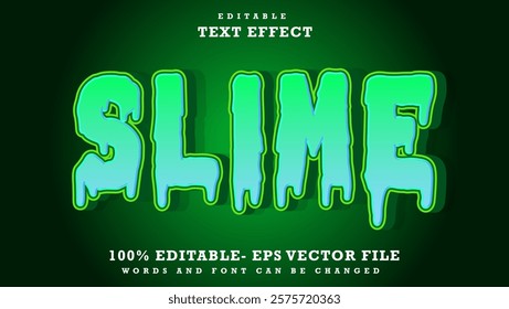 3d Word Slime Editable Text Effect Design Template, Effect Saved In Graphic Style