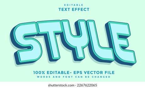 3d Word Style Editable Text Effect Design Template, Effect Saved In Graphic Style