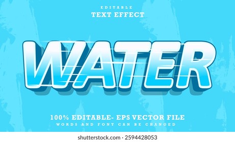 3d Word Water Editable Text Effect Design Template, Effect Saved In Graphic Style