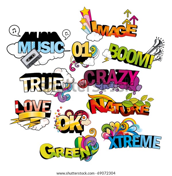 3d Words Vector Illustration Stock Vector (Royalty Free) 69072304