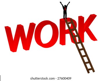 3d work and businessman