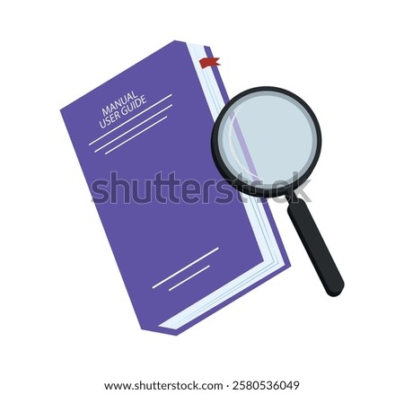 3d work or system instruction manual, user guide. vector illustration.