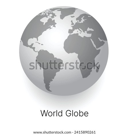 3d world globe round map vector