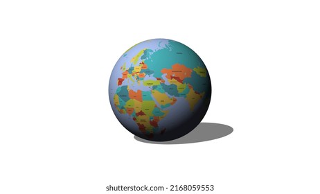 3D world map color visual