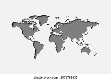 3d World map. Earth map. Vector illustration