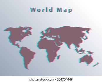 3D World Map. Graphics Design