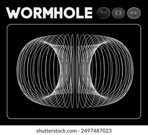 3d wormhole optical illusion background.