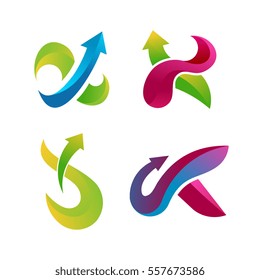 3d X business logo set