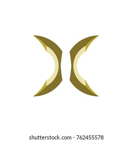 3D X letter logo design vector