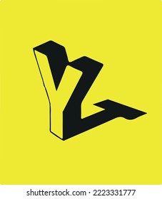 Diseño del logotipo de letras 3d y t