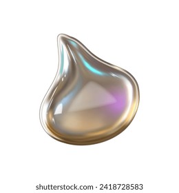 3d y2k chrome glossy silver element. Abstract shape chrome metal render. Y2K form abstract. Vector illustration 3d render.