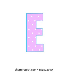 3d yellow alphabet letter A with polka dots isolated on white background Vector illustration