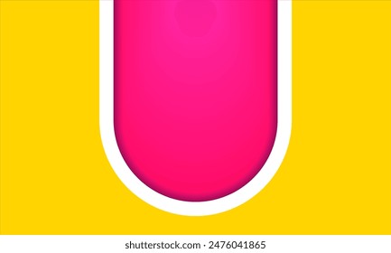 3d yellow background with abstract curved lines on pink. Flash sale. cover page design. horizontal sale banner template background. background with Space text. banner promotion. social media posts
