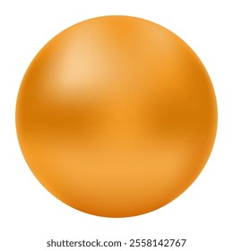 3D Yellow ball on white background