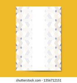 3D yellow and blue hexagonal patterned poster template vector