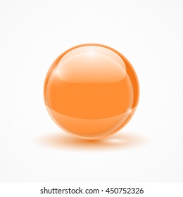 3d yellow brilliant ball