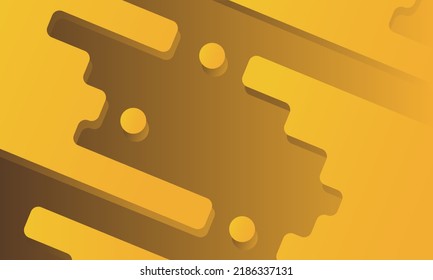 3d yellow and brown lines and circles with gradations, eps10