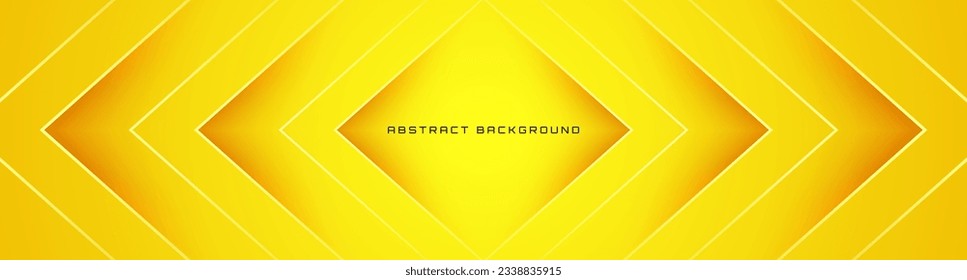 3D yellow geometric abstract background overlap layer on bright space with cutout effect decoration. Modern graphic design element minimal style concept for banner, flyer, card, cover, or brochure