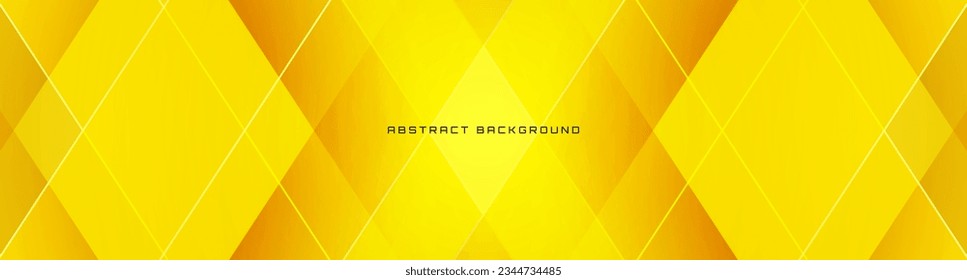 La capa de superposición de fondo abstracto geométrico 3D amarillo sobre el espacio brillante con la decoración de efecto de corte. Diseño gráfico moderno concepto de estilo de polígono para banner, volante, tarjeta, portada o folleto