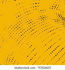 3D Yellow and Grey halftone style abstract page template. Dot Vector illustration