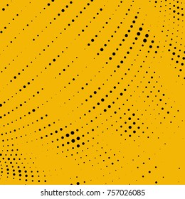 Plantilla de página abstracta de estilo 3D de semitono amarillo y gris. Ilustración del vector de puntos