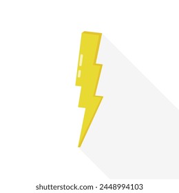 3d yellow lightning with sparks, clouds and double thunderbolt icons on white background. Render of lightning hit, electric strikes, flash of thunderbolt. 3d cartoon simple vector illustration