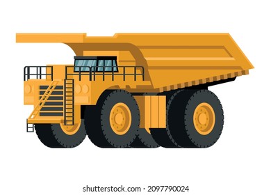 3d Yellow Mining Truck Heavy Machinery Background