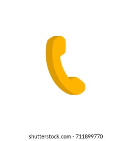 3D Yellow Phone Icon