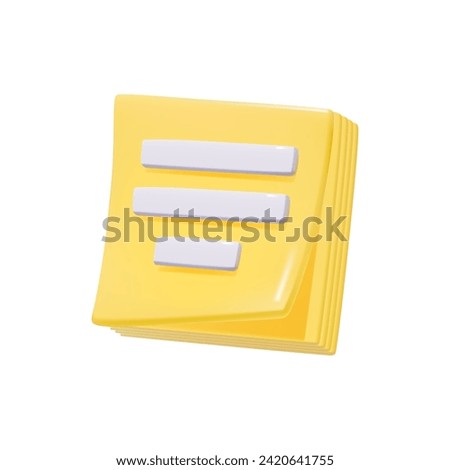 3D yellow sticky notes on a plain background.