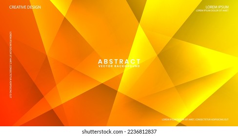 Capa de solapamiento de fondo abstracto tecno 3D amarillo sobre espacio brillante con decoración de efecto de líneas. Concepto de estilo de corte de elementos de diseño gráfico para banner, volante, tarjeta, portada de folleto o página de inicio
