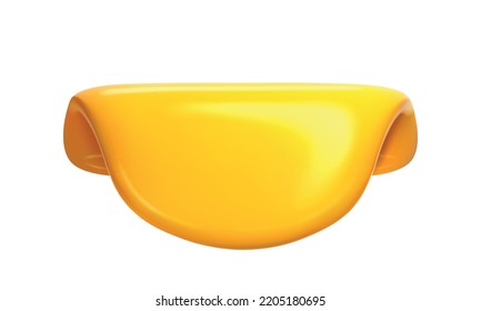 Colección de ilustraciones vectoriales de etiquetas de burbuja de volumen amarillo 3d. pestaña Sitio web. botón Marcador de página Web. Diseño de carpeta. 3d pequeño catálogo de borde de pegatinas. Mostrar plantilla de opción de oferta. 