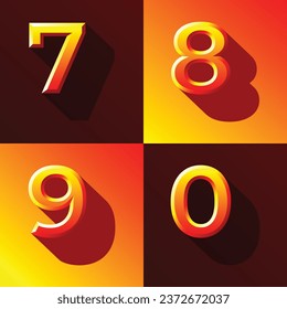 3d A to Z letter set with bevel effect. 