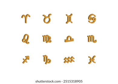 3d zodiac icons.all zodiac 3d icons