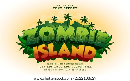 3D Zombie Island text effect - Editable text effect