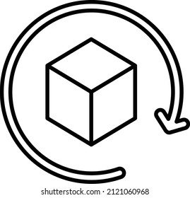 3d1 Icon, Augmented Reality Sign and Symbols.