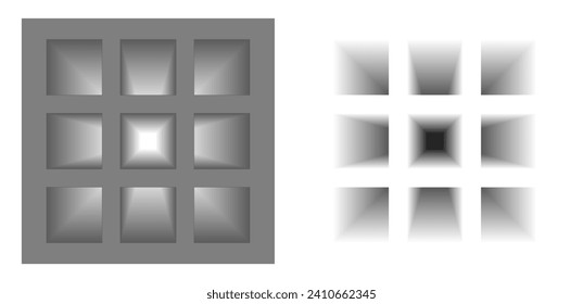 3d-cell background . Templates for banner, cover, poster, postcard. Abstract black and white patterns. Optical 3D art