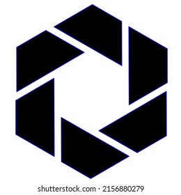 3-dimensional black square and triangle logo shape, perfect for logos and symbols