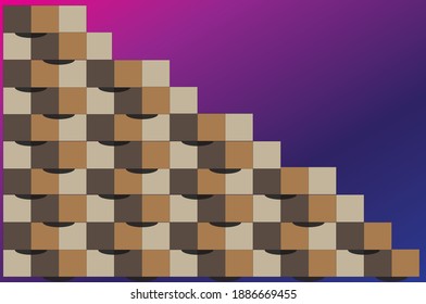 3-dimensional box-shaped abstract background illustration