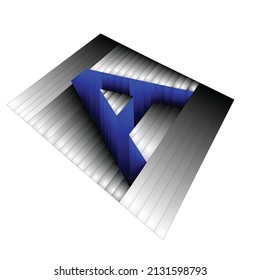 3-dimensional letter logo design image