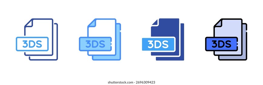 3Ds Multi Style Icon Set
