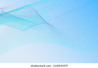 3d-shaped thin lines on light blue vector background