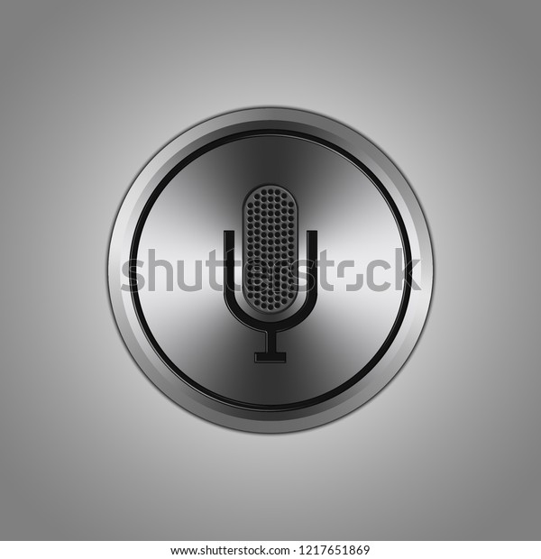 3dvector Graphics Aluminum Button Isolated On Stock Vector (Royalty ...